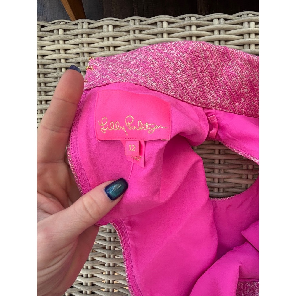 Lilly Pulitzer NWT Portia Beaded Sheath Dress 12 tweed classic preppy party - Picture 8 of 12